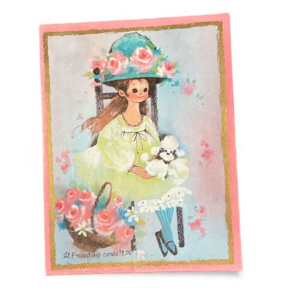 Vintage  1960’s greeting cards in box new old stock Caprice 21 cards